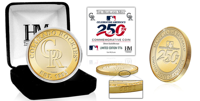 Highland Mint Colorado Rockies America's 250th Bronze Team Coin - Limited Edition /1776