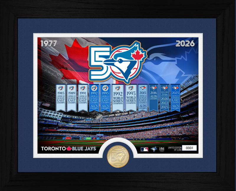 Highland Mint Toronto Blue Jays 50th Season Bronze Coin Photo Mint - Limited Edition /5,000