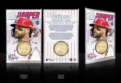 Highland Mint Bryce Harper Philadelphia Phillies Bronze Acrylic Coin Card - Limited Edition /5,000