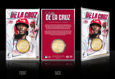 Highland Mint Elly De La Cruz Cincinnati Reds Bronze Acrylic Coin Card - Limited Edition /5,000