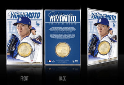 Highland Mint Yoshinobu Yamamoto Los Angeles Dodgers Bronze Coin Acrylic Holder - Limited Edition /5,000