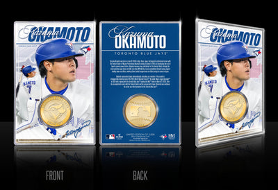Highland Mint Kazuma Okamoto Toronto Blue Jays Bronze Coin Acrylic Holder - Limited Edition /5,000