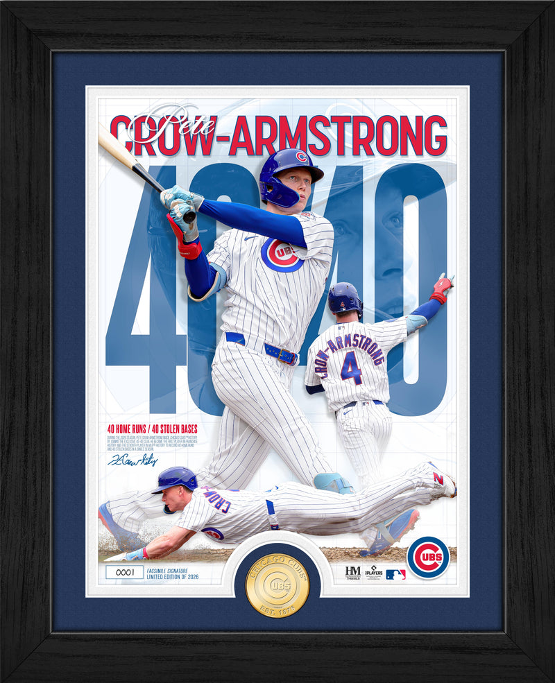 Highland Mint Chicago Cubs Pete Crow-Armstrong 2026 40/40 Bronze Coin Photo Mint - Limited Edition /2,026