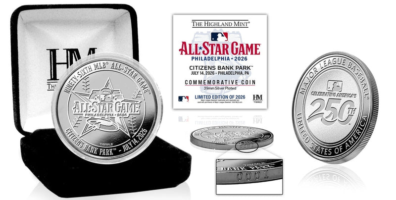 Highland Mint 2026 MLB All-Star Game Silver Plated Coin - Limited Edition /2,026