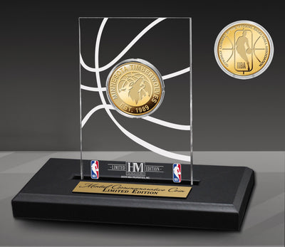 Highland Mint Minnesota Timberwolves Gold Coin Acrylic Desk Display - Limited Edition /5,000