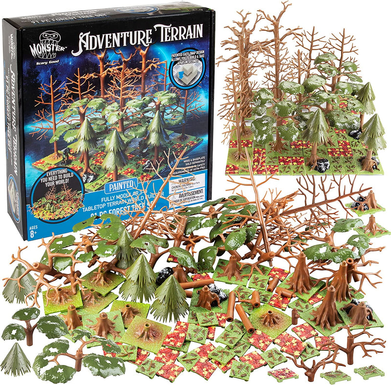 Monster Adventure Terrain Painted Forest Tree Set (91 Pieces)