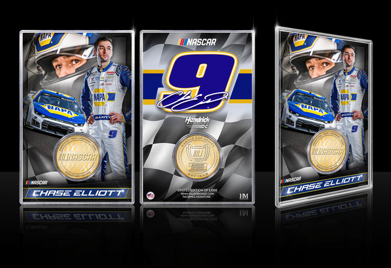 Highland Mint Chase Elliott Hendrick Motorsports Bronze Coin Card - Limited Edition /5,000