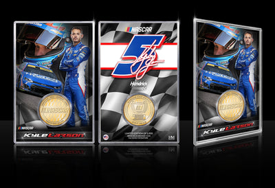 Highland Mint Kyle Larson No. 5 Hendrick Motorsports Bronze Coin Acrylic Display - Limited Edition /5,000