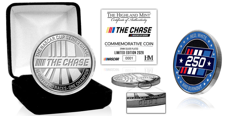 Highland Mint NASCAR The Chase 2026 Commemorative Silver-Plated Coin - Limited Edition /2,026