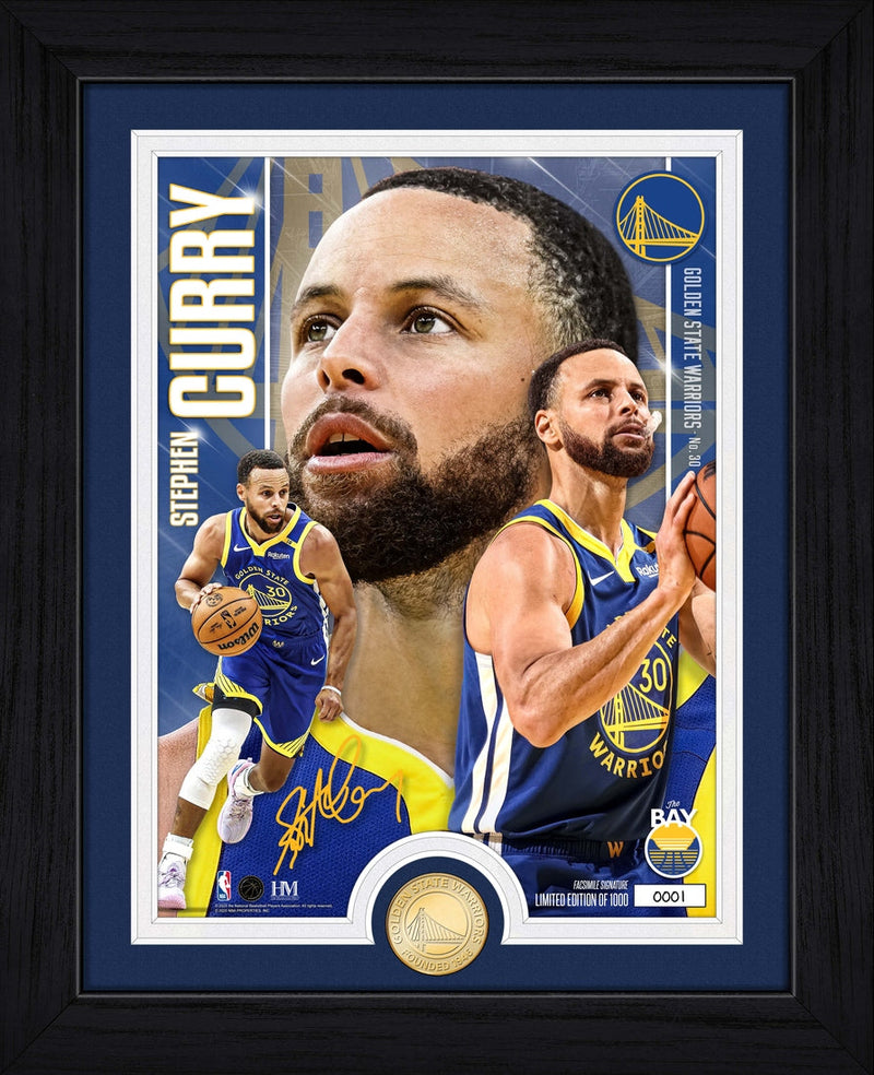 Highland Mint Stephen Curry Golden State Warriors Bronze Coin Photo Mint - Limited Edition /1,000