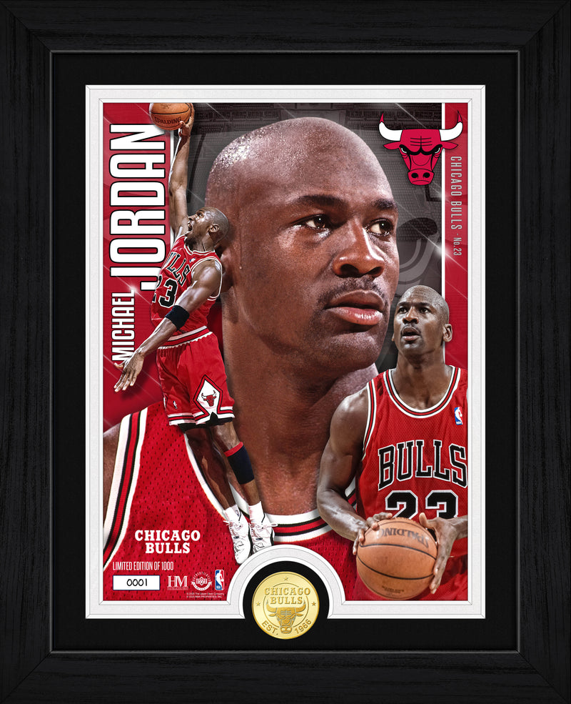 Highland Mint Michael Jordan Chicago Bulls Bronze Coin Photo Mint - Limited Edition /1,000