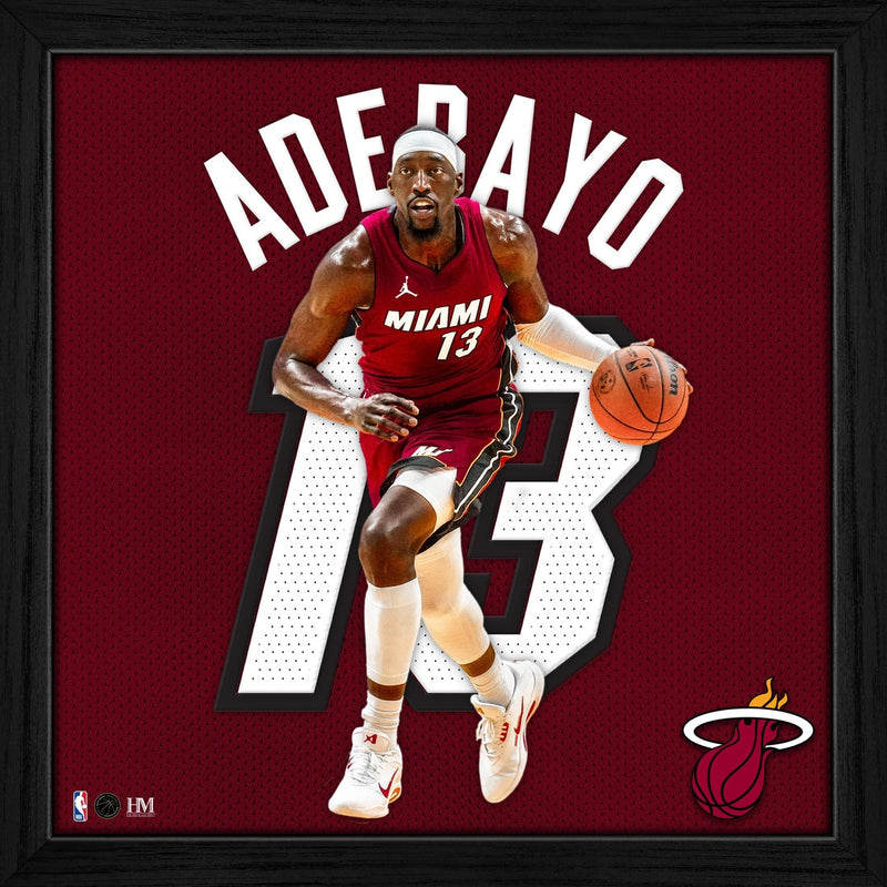 Highland Mint Bam Adebayo Miami Heat Impact Jersey Frame