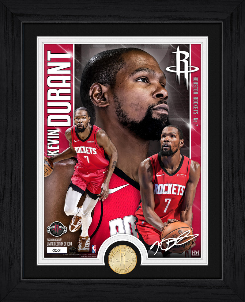 Highland Mint Kevin Durant Houston Rockets Bronze Coin Artist Proof Photo Mint - Limited Edition /1,000