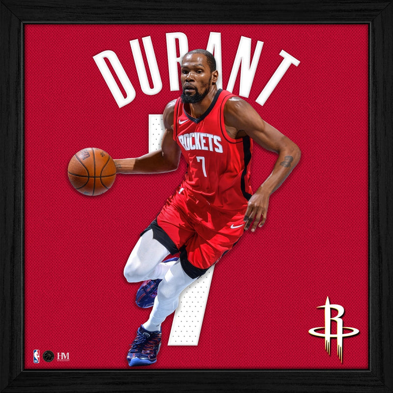 Highland Mint Kevin Durant Houston Rockets Impact Jersey Frame