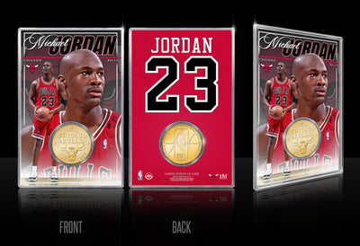 Highland Mint Michael Jordan Chicago Bulls Bronze Acrylic Coin Holder - Limited Edition /5,000