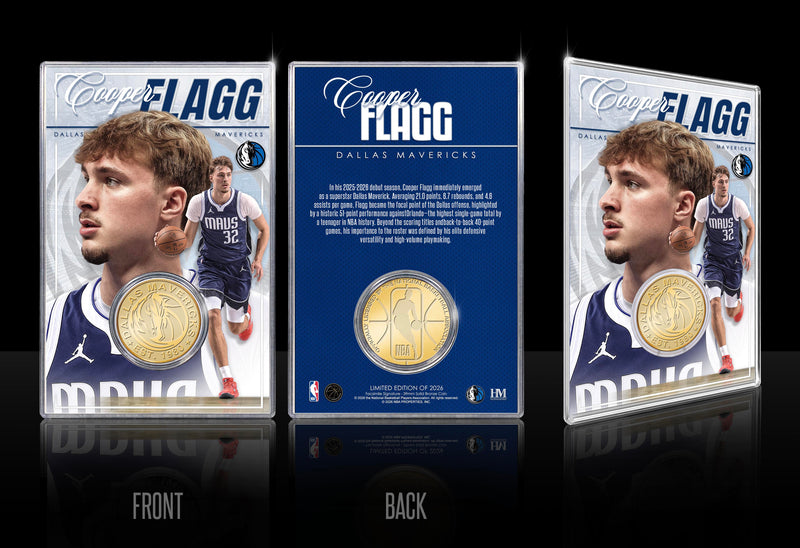 Highland Mint Cooper Flagg Dallas Mavericks Bronze Coin Acrylic Holder - Limited Edition /2026