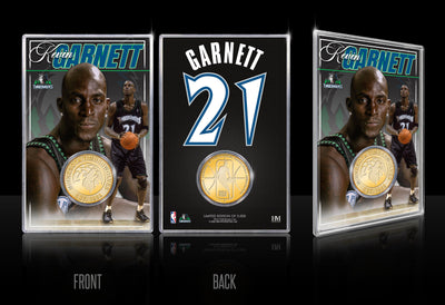 Highland Mint Kevin Garnett Minnesota Timberwolves Bronze Acrylic Coin Holder - Limited Edition /5,000