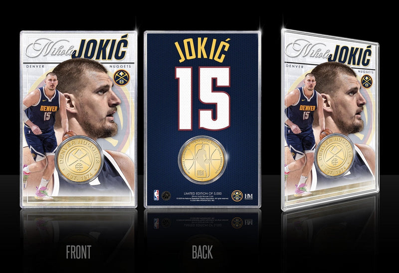 Highland Mint Nikola Jokic Denver Nuggets Bronze Coin Card - Limited Edition /5,000