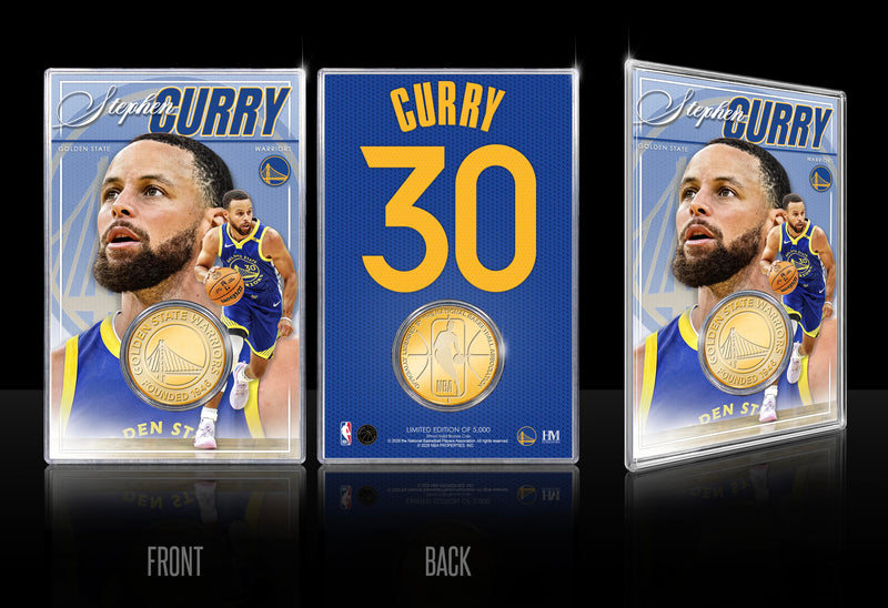 Highland Mint Stephen Curry Golden State Warriors Bronze Acrylic Coin Holder - Limited Edition /5,000