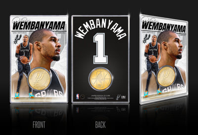 Highland Mint Victor Wembanyama San Antonio Spurs Bronze Coin Card - Limited Edition /5,000