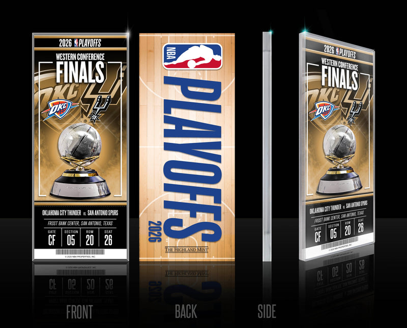Highland Mint San Antonio Spurs 2026 NBA Western Conference Final Commemorative Acrylic Ticket