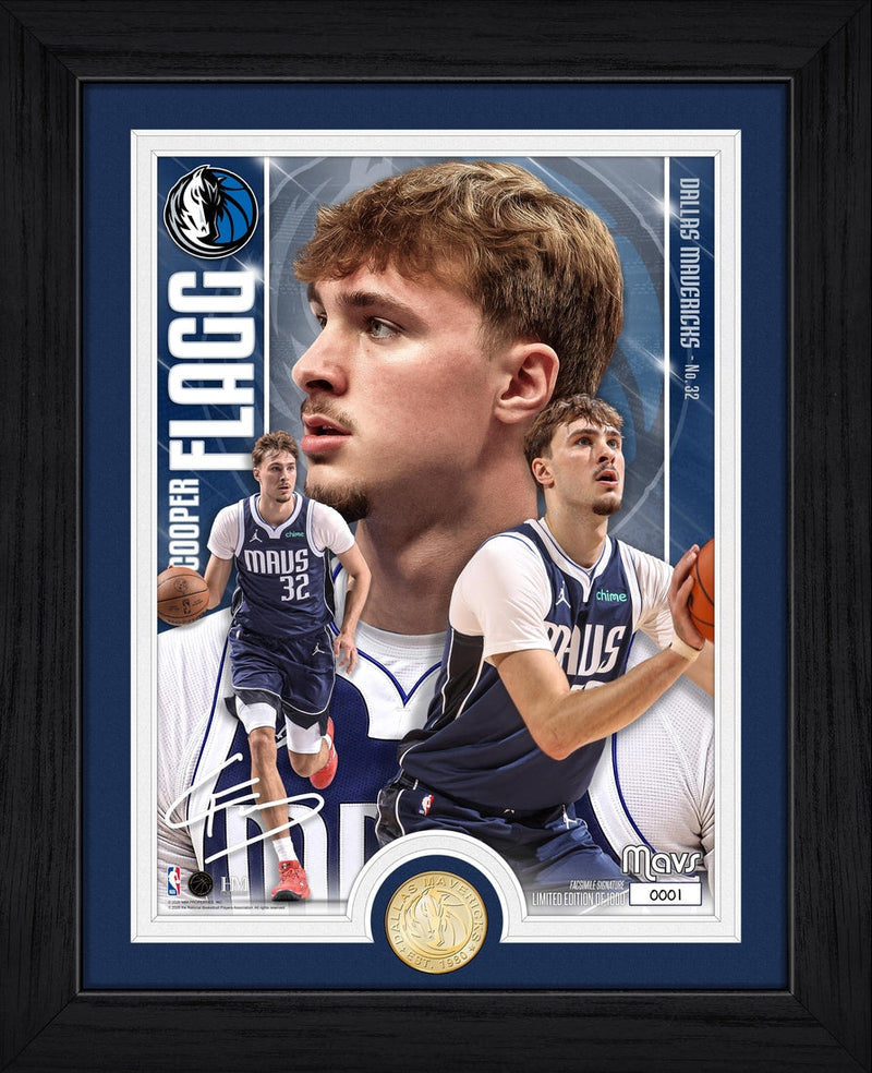 Highland Mint Cooper Flagg Dallas Mavericks Bronze Coin Photo Mint - Limited Edition /1,000