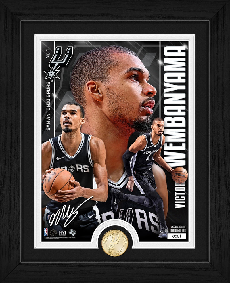 Highland Mint Victor Wembanyama San Antonio Spurs Artist Proof Bronze Coin Photo Mint - Limited Edition /1000