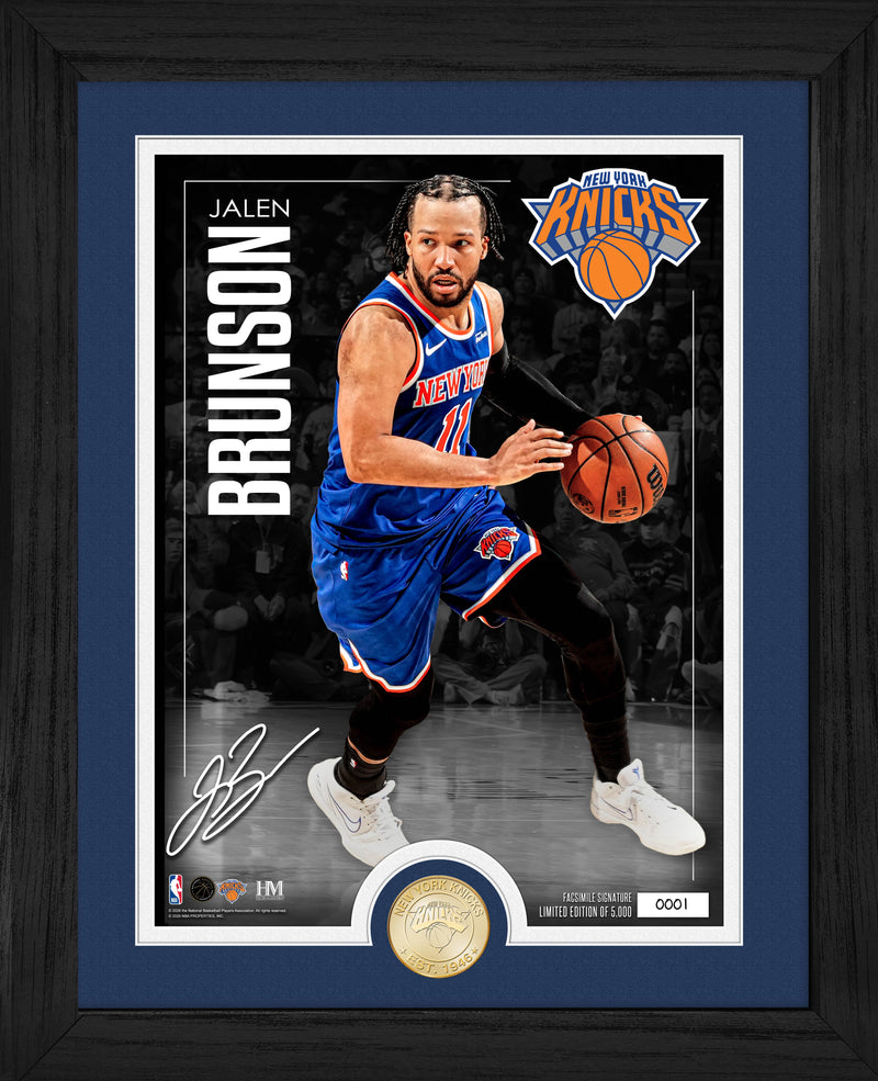 Highland Mint Jalen Brunson New York Knicks Bronze Coin Photo Mint - Limited Edition /5,000