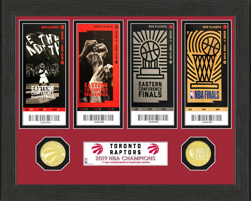 Highland Mint Toronto Raptors 2019 NBA Finals Champions Ticket Collection