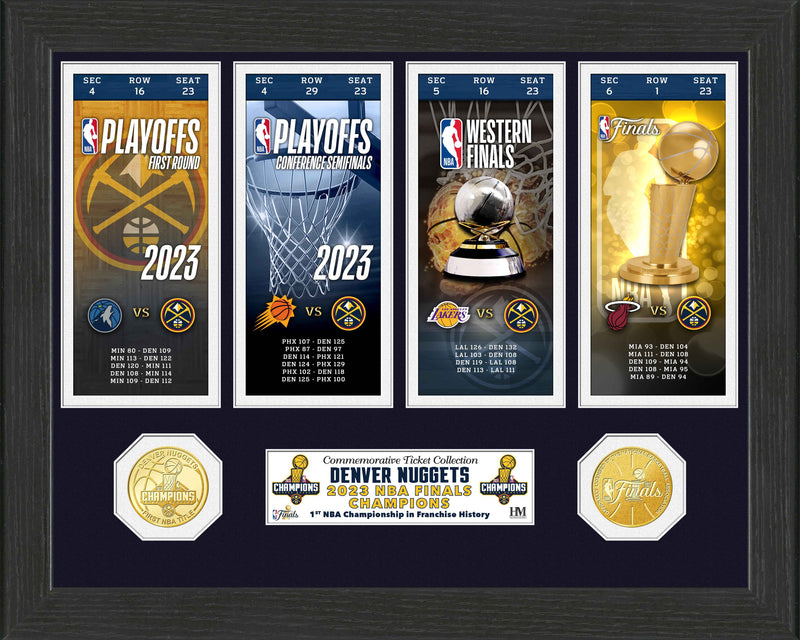 Highland Mint Denver Nuggets 2023 NBA Champions Ticket Photo Mint - 12x15 Framed