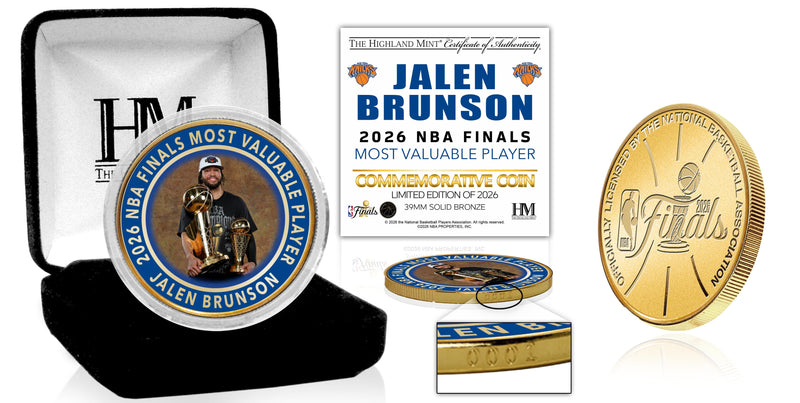 Highland Mint Jalen Brunson 2026 NBA Finals MVP Bronze Color Coin - Limited Edition /2,026