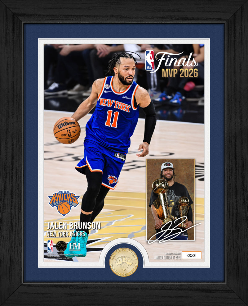 Highland Mint Jalen Brunson 2026 NBA Finals MVP Bronze Coin Photo Mint - Limited Edition /2,026