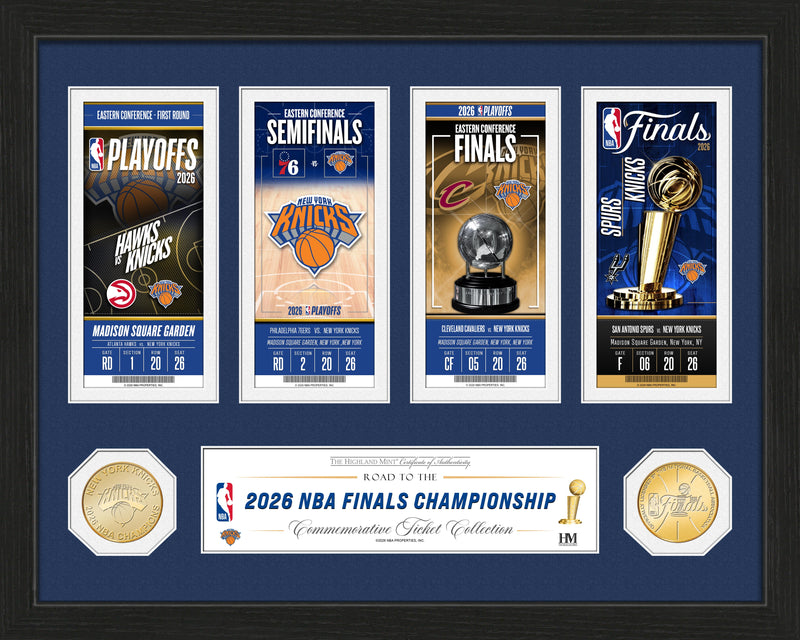 Highland Mint New York Knicks 2026 NBA Championship Bronze Coin Ticket Collection