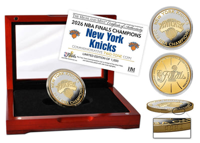 Highland Mint New York Knicks 2026 NBA Champions Gold and Silver Two-Tone Coin - Limited Edition /1,000