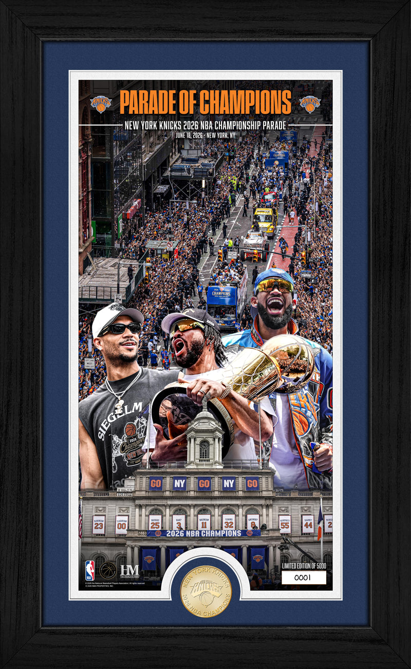 Highland Mint New York Knicks 2026 NBA Finals Champions Parade Bronze Coin Photo Mint - Limited Edition /5,000