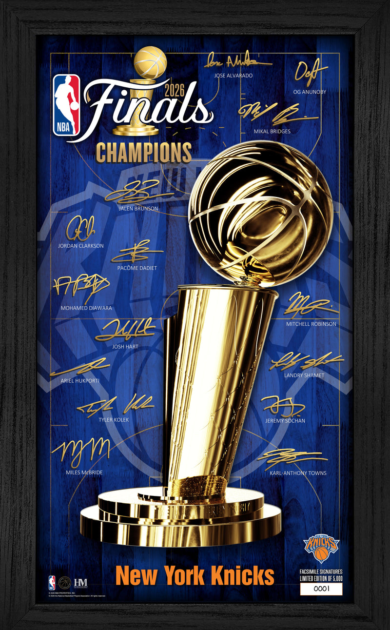 Highland Mint New York Knicks 2026 NBA Champions Signature Frame - Limited Edition /5,000