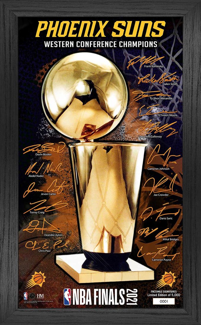 Highland Mint Phoenix Suns 2021 NBA Finals Signature Trophy Print Frame - Limited Edition /5,000