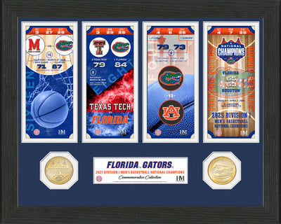 Highland Mint University of Florida 2025 NCAA Basketball Championship Ticket Photo Mint - Limited Edition