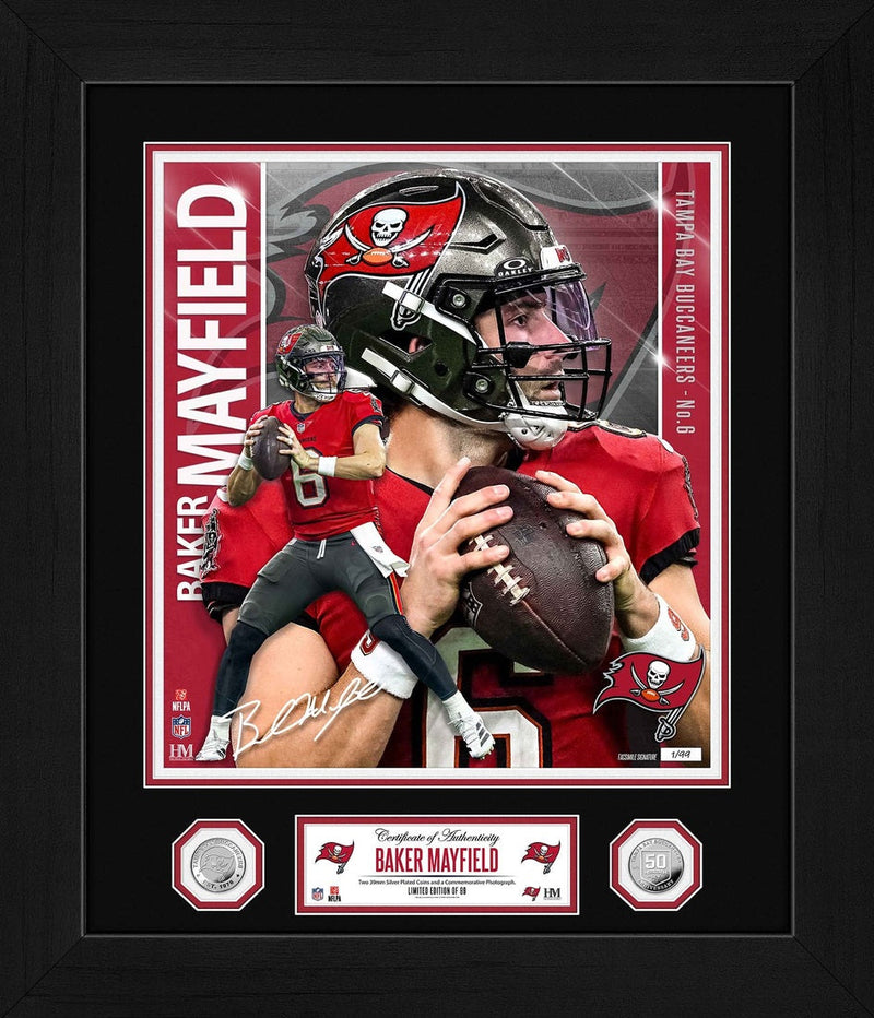 Highland Mint Baker Mayfield Tampa Bay Buccaneers Silver Coin Photo Mint