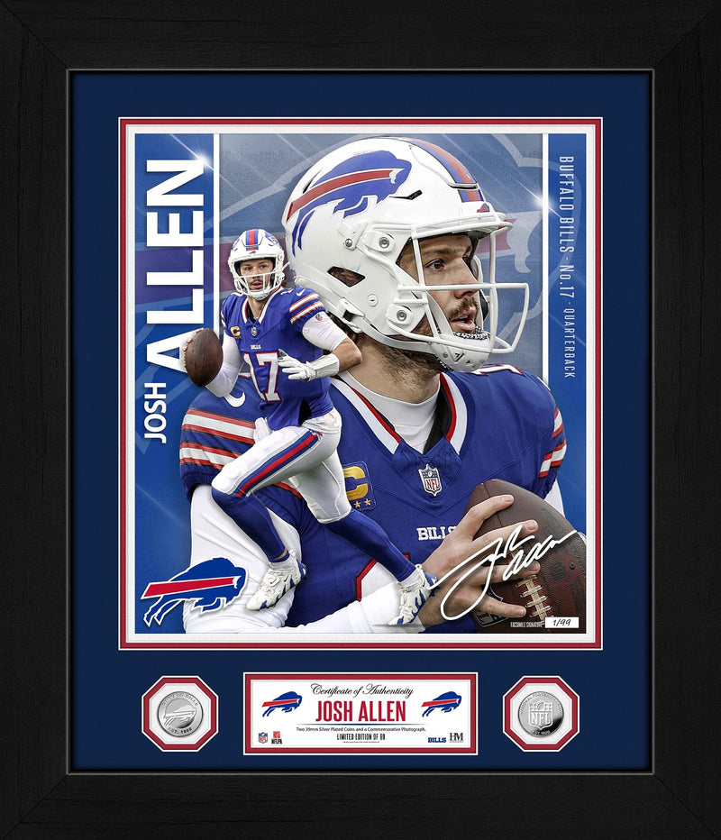 Highland Mint Josh Allen Buffalo Bills Silver Coin Photo Mint