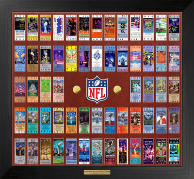 Highland Mint Super Bowl 60th Anniversary Ticket Collection and Gold Coin Frame - Limited Edition /60