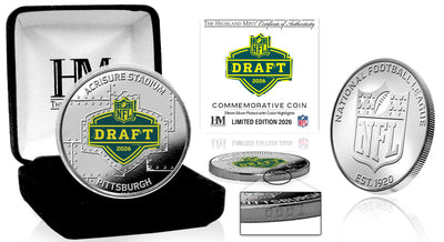 Highland Mint 2026 NFL Draft Silver Plated Color Coin - Limited Edition /2,026