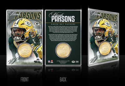 Highland Mint Micah Parsons Green Bay Packers Bronze Coin Card - Limited Edition /5,000