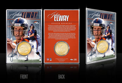Highland Mint John Elway Denver Broncos Bronze Coin Card - Limited Edition /5,000