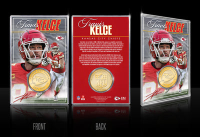 Highland Mint Travis Kelce Kansas City Chiefs Bronze Coin Card - Limited Edition /5,000