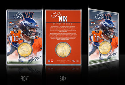 Highland Mint Bo Nix Denver Broncos Bronze Coin Card - Limited Edition /5,000