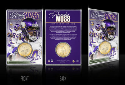 Highland Mint Randy Moss Minnesota Vikings Bronze Coin Card - Limited Edition /5,000