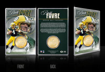 Highland Mint Brett Favre Green Bay Packers Bronze Coin Card - Limited Edition /5,000