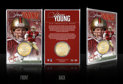 Highland Mint Steve Young San Francisco 49ers Bronze Coin Card - Limited Edition /5,000