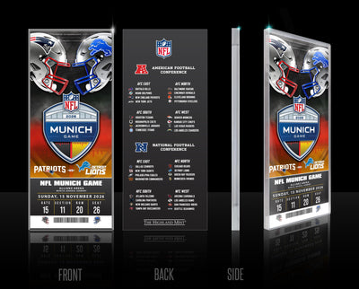 Highland Mint Patriots vs Lions 2026 Munich International Game Acrylic Ticket